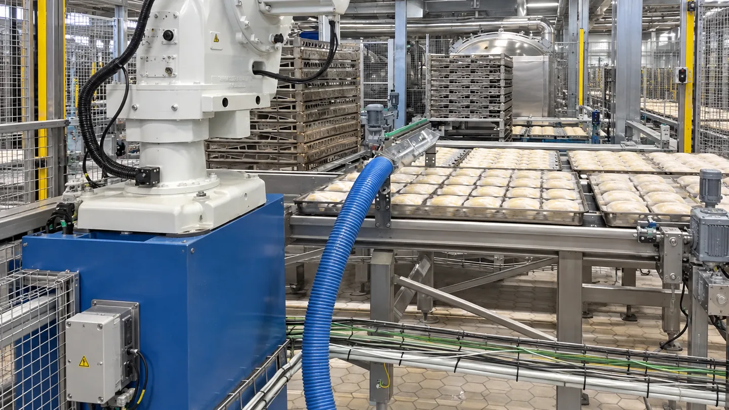 Air Knife Drying on Bakery Lines